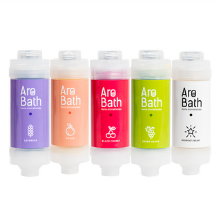 Dewbell ARO BATH 維生素淋浴過濾器5件組, 薰衣草 + 桃子 + 黑櫻桃 + 綠葡萄 + 午夜夢, 1組
