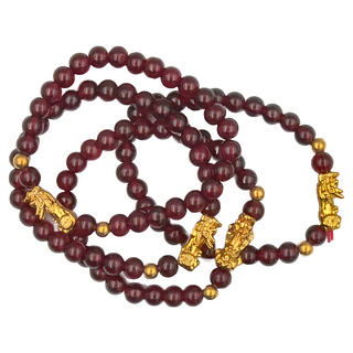 貔貅六字箴言手珠 多款可選, 6~7cm, 氣質款 金貔貅