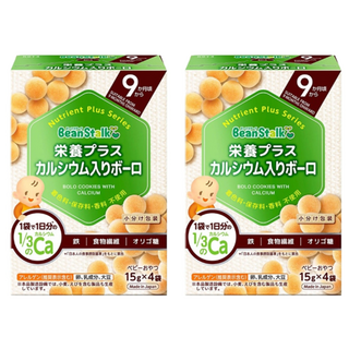 Bean Stalk 雪印 營養餅乾球 60g 2盒 原味 9個月以上寶寶餅乾