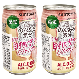 SunTORY 三得利 完熟白桃飲料 350ml, 2罐