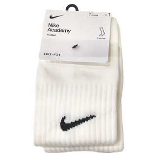 NIKE 耐吉 足球襪 DRI-FIT快速排汗襪 SX4120-101, 白色, 1個