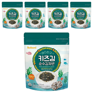 ibobomi 海苔酥 綜合蔬菜 無添加食鹽砂糖 韓國產4種蔬菜芝麻油, 25g, 5包