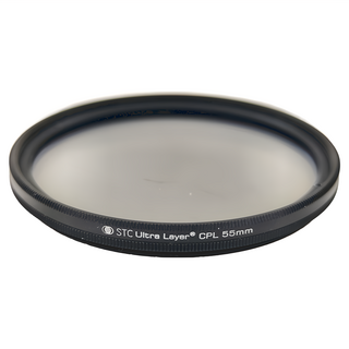 STC 高解析偏光鏡 0.8mm德國光學玻璃 日製Nitto偏光材 6mm吸震式鋁環 超輕薄 防油防水 抗靜電 55mm, 1個, SHV CPL