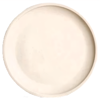 Homely Zakka 莫蘭迪啞光磨砂陶瓷餐盤碗餐具 小圓平盤, 莫蘭迪白, 1個