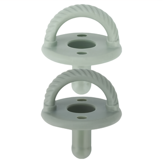 Itzy Ritzy 造型矽膠安撫奶嘴組 食品級矽膠 美國ASTM認證, Symmetrical, 森林綠, 2個