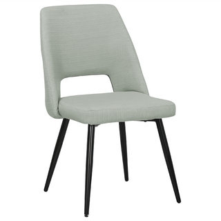 E-home Kerr科爾微流線鏤空造型餐椅 SKC075A-sge, 灰綠色, 1個