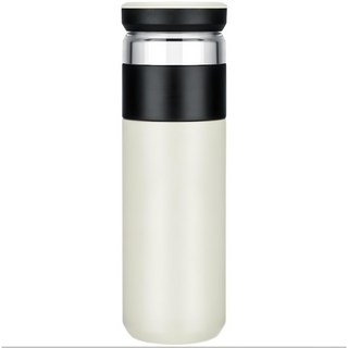 小米有品 便攜大容量趣家茶水分離保溫杯, 白色, 520ml, 1個