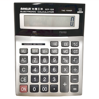 SANLUX 台灣三洋 計算機 SCP-1225, 12位數顯示, 1個