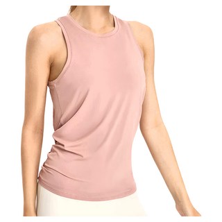 高彈性顯瘦修身排汗運動背心 S-XL, 玫瑰粉