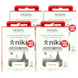 Mr&Mrs FRAGRANCE NIKI ORIENTAL 香氛片補充包 汽車空氣清新劑補充, 4片, 東方香氣