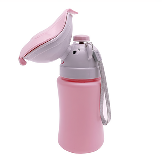 BABY PLANET 女童便攜式尿壺 粉色 附手提帶 500ML大容量