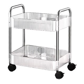 小麥購物 高顏值壓克力小推車 升級 778g, 2層, 透明色