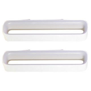 長型無痕壁貼毛巾拖鞋掛架, 2個, 白色