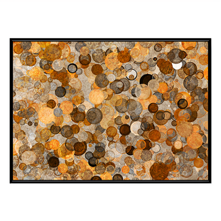 抽象畫 圓的異想世界, 59.4 x 42cm, 黑色