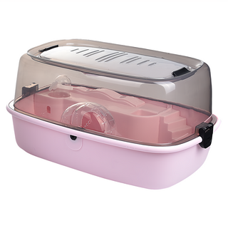 Truly House 豪華大空間倉鼠籠 豪華大全配 44 x 29 x 23cm 粉色 寵物籠 倉鼠用品, 1個