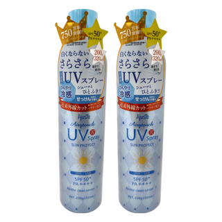 Ajuste 愛伽絲 防曬噴霧 SPF50+ PA++++ 速乾清爽 親子防曬 萬用 臉/身體/頭髮適用, 320ml, 2罐