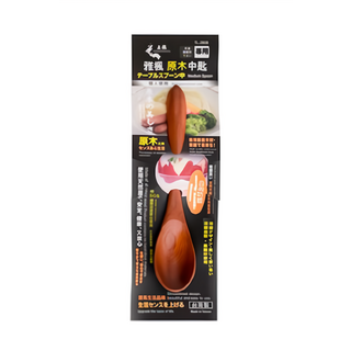 上龍 雅楓原木中匙 1入 - 天然原木 簡約設計 提升餐桌美感, 木頭色