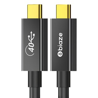 biaze 畢亞茲 USB4線 8K60hz 全功能 Type-C, 0.5m, 黑色, 1條