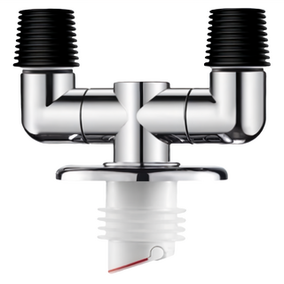 ANTIAN 洗衣機下水管地漏轉接頭 三通地面排水管分流器 10 x 14cm 銀色 有效防臭防蟲防溢水。, 1個
