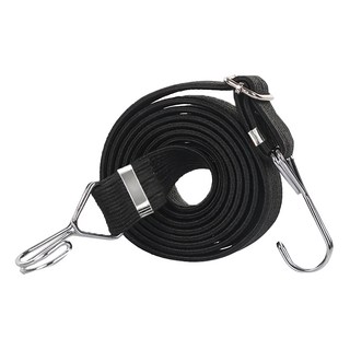 捷華 高彈力可調節捆綁繩，加寬至3cm 韌性強韌, 全黑, 1條