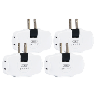 Kinyo 日式轉向三面插 MR-5332, 白色, 4個, 66mm