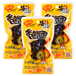 ANGHI 安記 原味香鐵蛋 鵪鶉蛋, 真空包裝 高溫殺菌, 40g, 3包