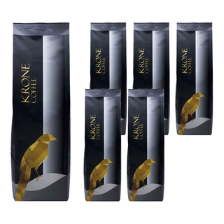 KRONE 皇雀 城市經典咖啡豆，全豆 無研磨，手工挑選，城市風味，濃郁口感, 454g, 6包