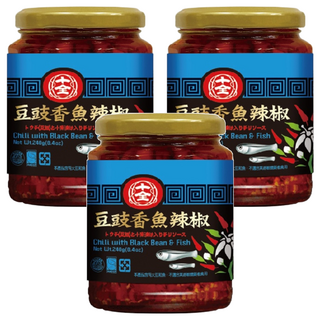 十全 豆豉香魚辣椒, 古法釀造, 鹹香爽口, HACCP, ISO22000驗證, 240g, 3罐