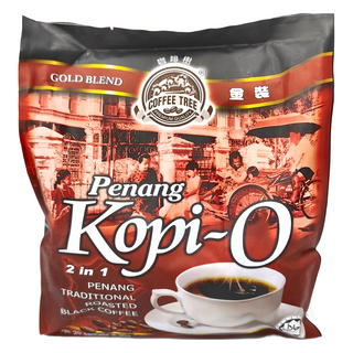 COFFEE TREE 咖啡樹 Penang Kopi-O 2合1 檳城傳統烘焙黑咖啡, 30g, 20包, 1袋