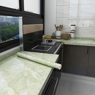 仿大理石美觀防水 浪沙淺綠 1捲 500 x 60cm 廚房防油貼壁貼