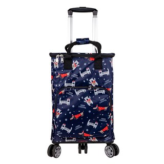 Beatrice 可折疊伸縮拉桿5輪購物車-保冷/保溫購物專用, 聖誕派對, 1個