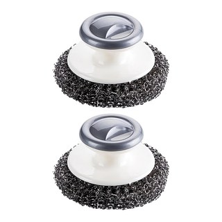 AHOYE 不鏽鋼洗鍋刷 強力去污 鍋碗清潔 廚房清潔好幫手, 1組, 2個