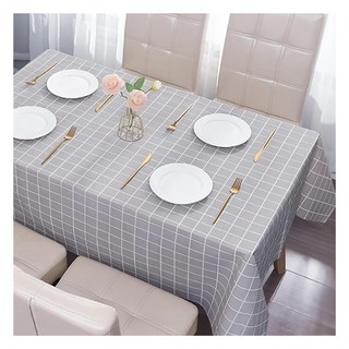 北歐風PEVA防水桌布 白色/灰色 防水防油防燙, 137 x 180cm, 2個