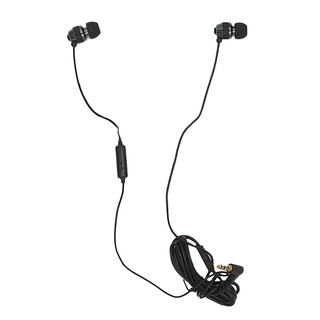 a plus 鋁合金入耳式立體聲有線耳機, 黑色