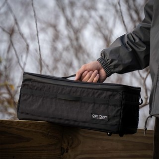 OWL CAMP X-Pac 防水多功能收納盒 SP-10MJ 960g 黑色 露營收納好幫手, 1層, 1個