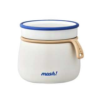 mosh Latte Food Jar 不鏽鋼保溫保冷食物罐 白色, 350ml, 1個