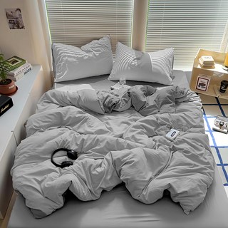 台灣 AGAPE 100%舒柔棉 素色床包3件組 台灣製 抗菌/防蟎 床墊套 + 枕套 2個