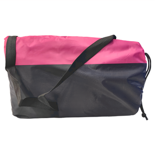 LoHoY 野餐必備草地便攜空氣沙發頭枕款, 輕巧好收納, 露營/野餐/沙灘適用, 190 x 70 x 50cm, 玫紅黑