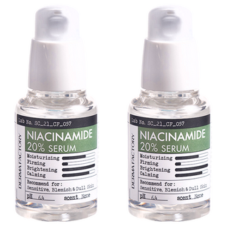 DERMA FACTORY 菸鹼醯胺20%精華 30ml - 高濃度菸鹼醯胺 調理油水平衡 改善膚色不均, 2瓶