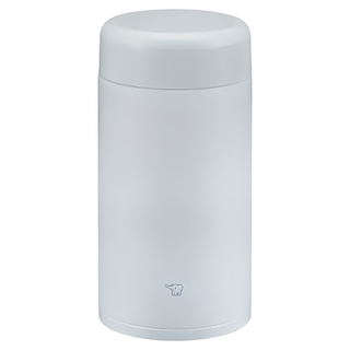 ZOJIRUSHI 象印 不鏽鋼一體式杯蓋真空燜燒杯, 冰霧灰, 750ml, 1個
