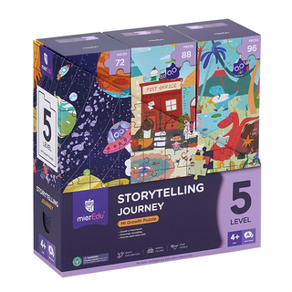 mierEdu 益智學習拼圖 ME645 Level 5 童話故事套裝 紙質拼圖 多色, Level 5 童話故事, 1盒, 72片,88片,96片