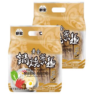 新宏 黃金鍋燒意麵, 日式柴魚海鮮風味, 335g, 2袋