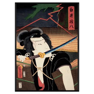 Boluo 菠蘿選畫所 浮世繪武者II, 40 x 30cm, 黑色