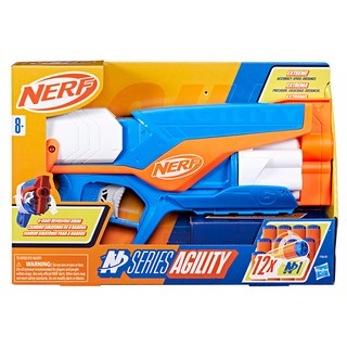 NERF 樂活打擊 N系列 玩具槍 6發轉輪彈鼓 附帶12發 Nerf, 敏捷者 藍色 + 白色 + 橘色, 1組