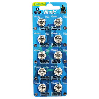 Vinnic AG13/LR44電池 適用於多種電子設備, 10顆, 1組