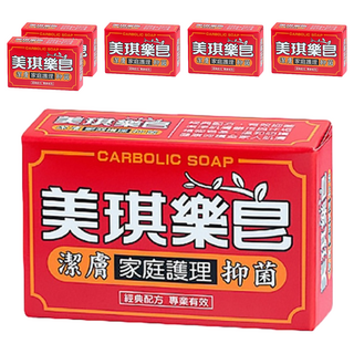 美琪樂皂 經典配方 深層清潔 溫和配方 高效保濕 台灣製造, 100g, 6個