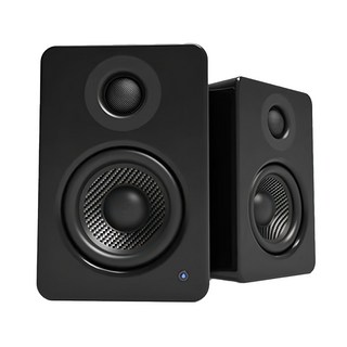 kanto 立體聲書架喇叭 YU2 支援3.5mm立體聲和USB輸入 最高可達100W輸出功率, 黑色