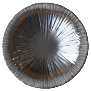 SAWATOUKI 佐和陶瓷 炭銀彩十草7皿, 黑色, 1個