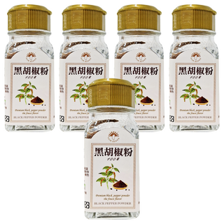 新光洋菜 黑胡椒粉 100%純黑胡椒粉, 28g, 5罐