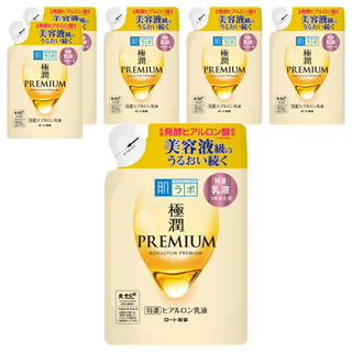 HADALABO 肌研 極潤金緻特濃保濕精華乳液 補充包 140ml, 6包